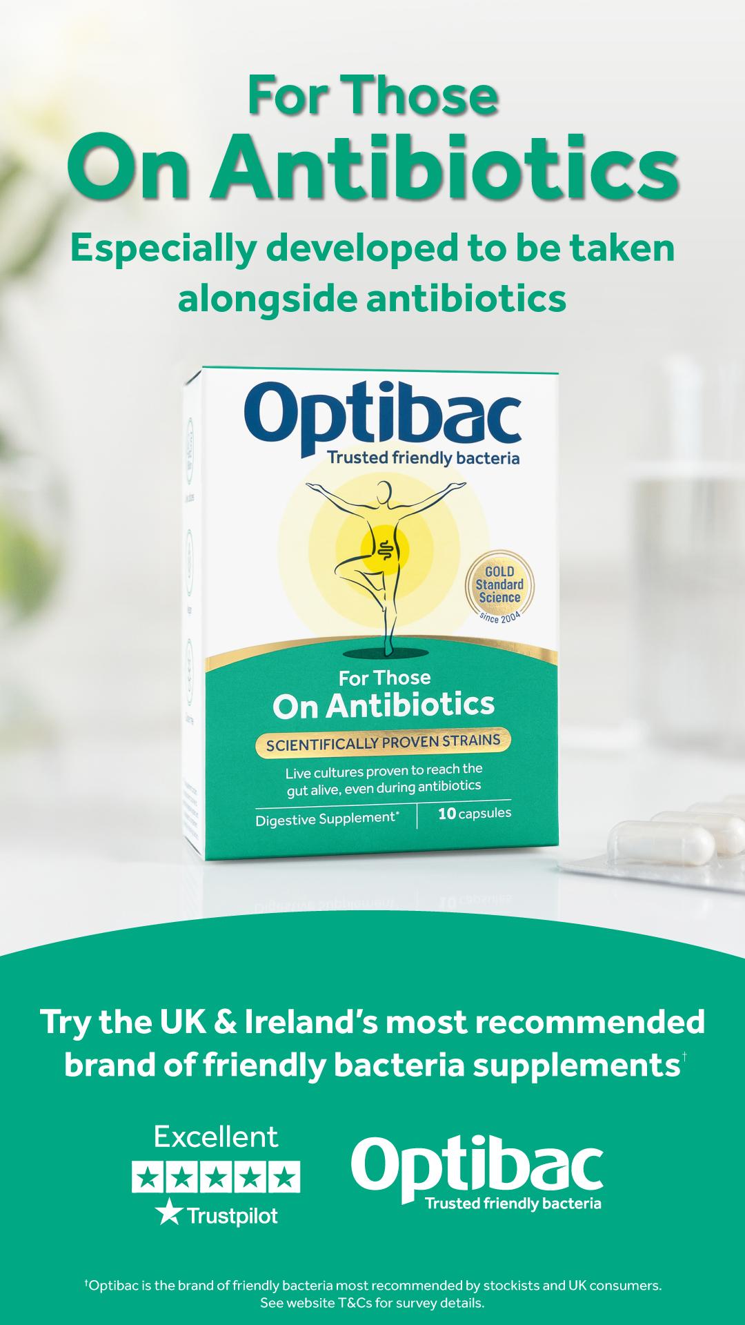 Optibac Probiotics For Those On Antibiotics - 10 Capsules, Digestive Supplement