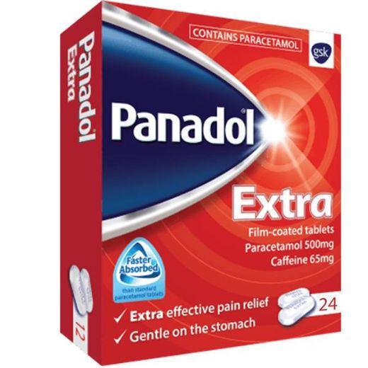 Panadol Extra Film-coated Tablets for Tough Pain Relief - Contains Paracetamol & Caffeine - 24 Pack