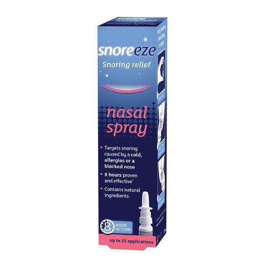 Snoreeze Nasal Spray 10ml - Snoring Relief, Targets snoring, 8 hours proven and effective, Contains natural ingredients