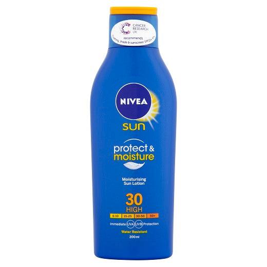 Nivea Sun Lotion SPF30 Protect & Moisture 200ml UVA & UVB Protection Water Resistant