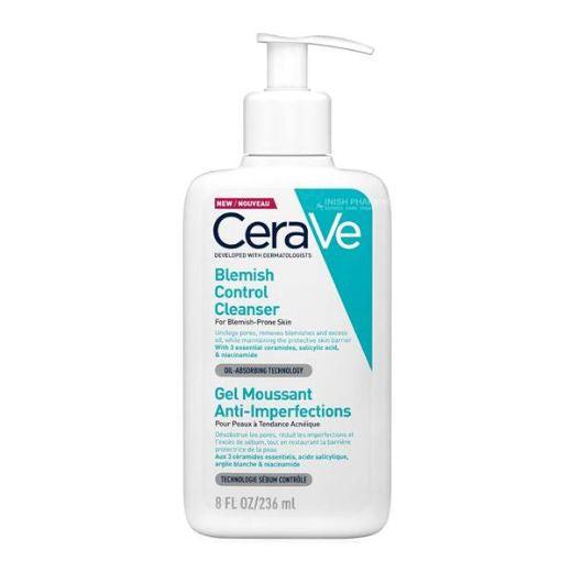 CeraVe Blemish Control Cleanser 236ml - Unclogs Pores, Removes Blemishes, Oil-Absorbing, Salicylic Acid, Niacinamide, Ceramides