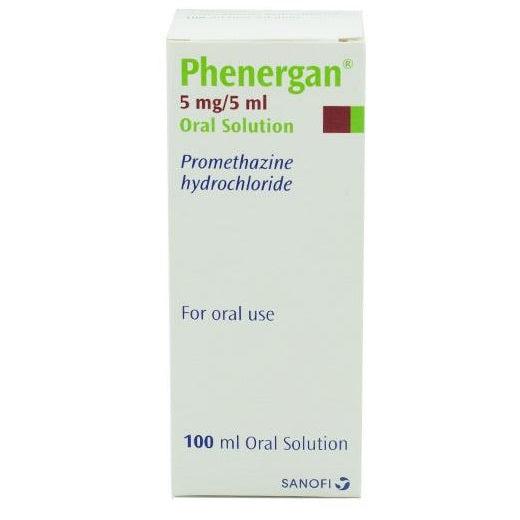Phenergan Oral Solution 5mg/5ml Promethazine hydrochloride 100 ml