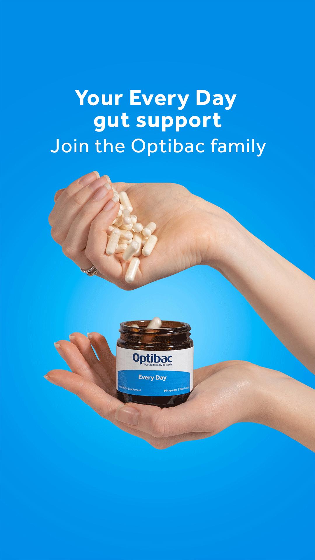 Optibac Every Day Probiotics 30 Capsules - Sugar-free, Gluten-free, Vegetarian, GMO free