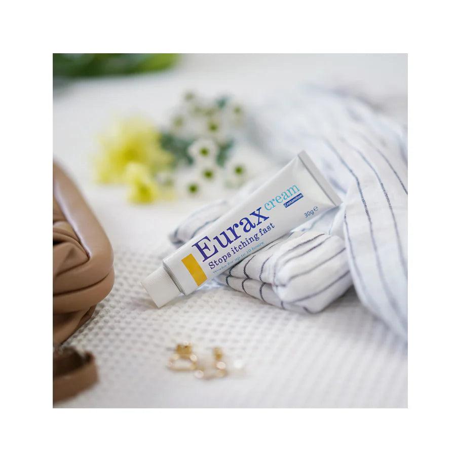 Eurax Cream for Itching, Dermatitis, Eczema, Rashes - 30g - Stops Itching Fast