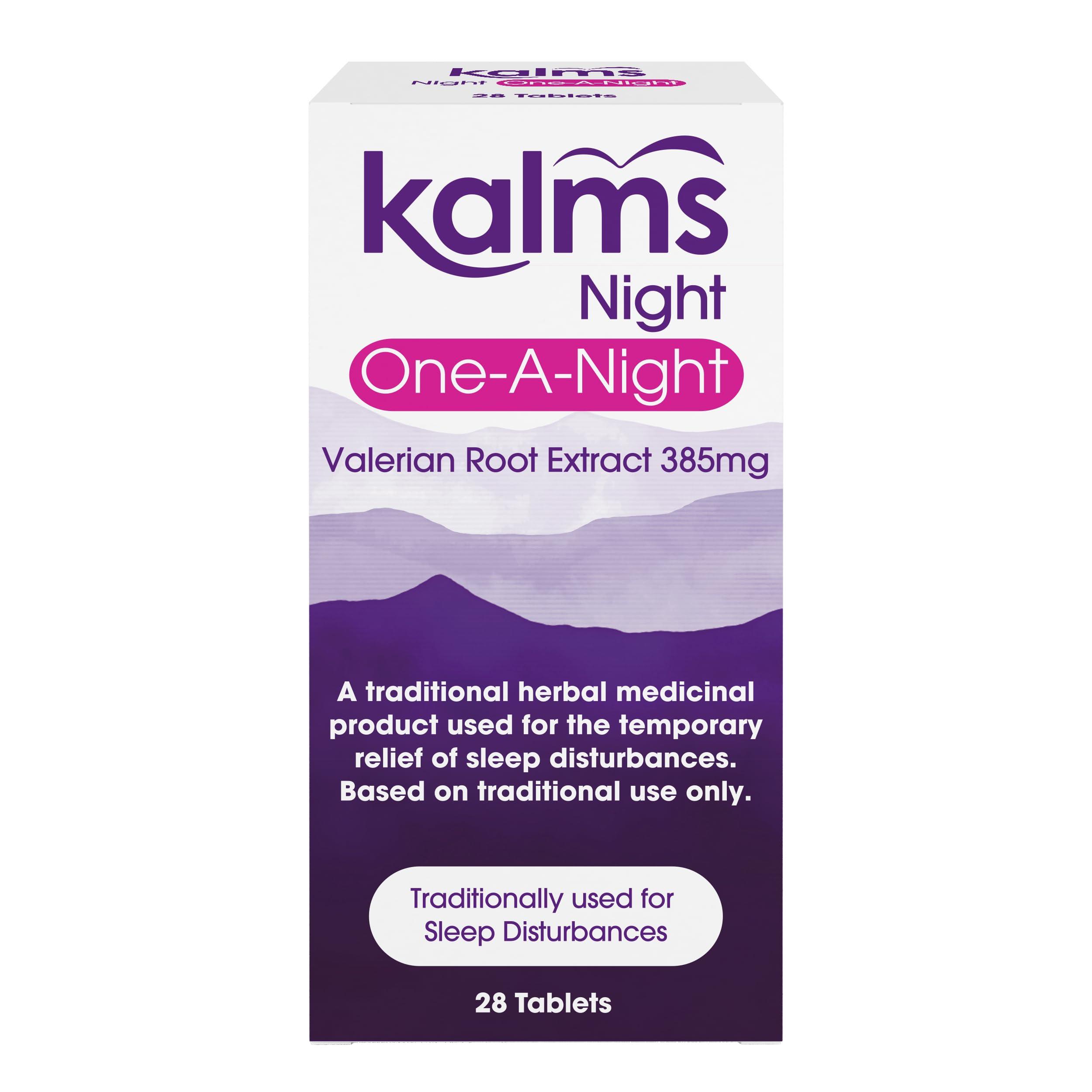 Kalms Night Valerian Root Extract 385mg 28 Tablets for Sleep Disturbances