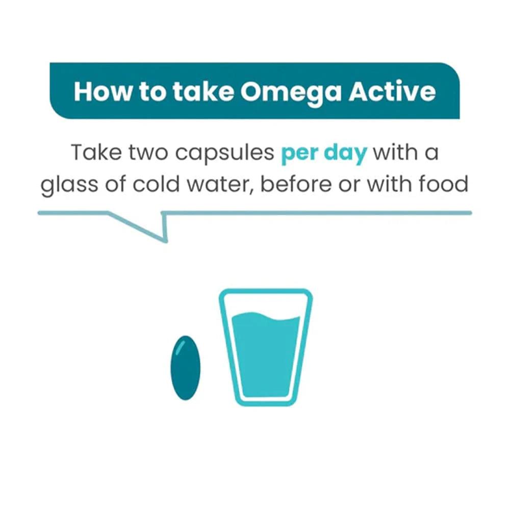 Revive Active Omega Active Omega-3 Fish Oil Supplement 60 Capsules EPA 756mg DHA 504mg Brain Vision Heart