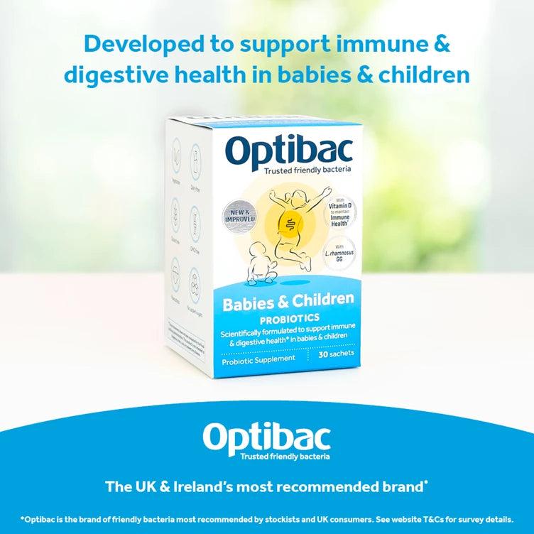 Optibac Babies & Children Probiotic Supplement 30 Pack - Immune & Digestive Health