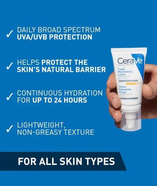 CeraVe AM Facial Moisturising Lotion SPF30 for Normal to Dry Skin 52ml