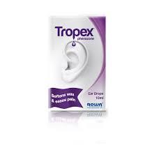 Tropex Ear Drops Solution 10ml Phenazone Softens wax & eases pain