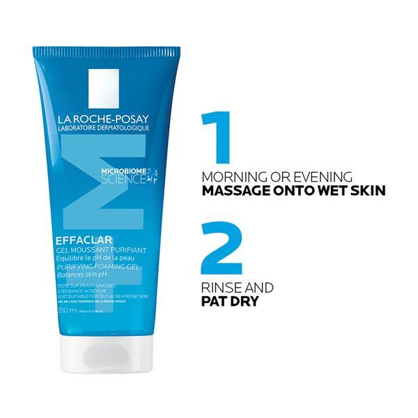 La Roche-Posay Effaclar Foaming Gel Cleanser for Oily, Acne-Prone Skin 200ml