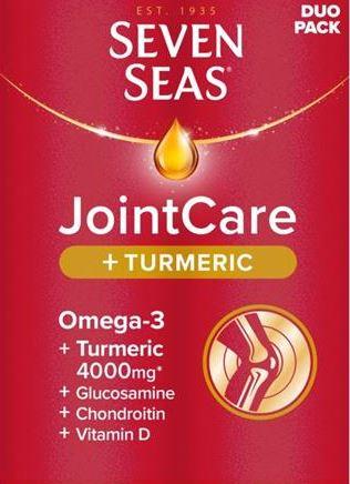 Seven Seas JointCare + Turmeric Duo Pack - Omega-3, Glucosamine, Chondroitin, Vitamin D, Vitamin C, Manganese, Zinc