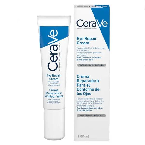 CeraVe Eye Repair Cream 14ml - Reduces Dark Circles & Puffiness, Fragrance-Free