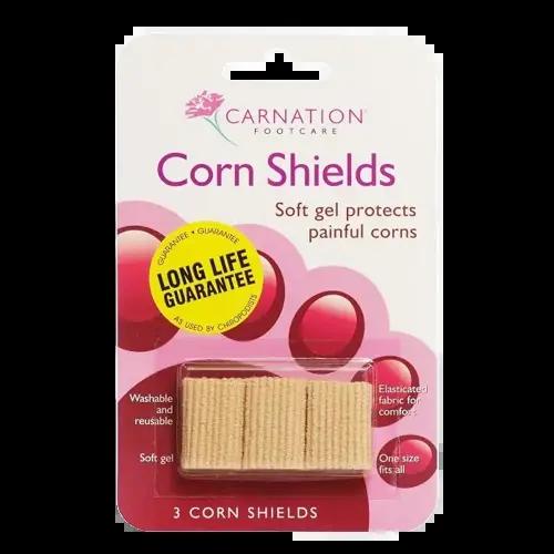 Carnation Corn Shields - Soft Gel, Protects Painful Corns, Washable, Reusable, One Size Fits All