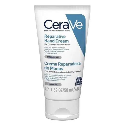 CeraVe Reparative Hand Cream 50ml For Extremely Dry, Rough Hands, Fragrance Free, With 3 essential ceramides, Hyaluronic acid