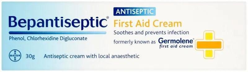 Bepantiseptic First Aid Cream 30g Antiseptic for Cuts, Burns, Soothes & Prevents Infection
