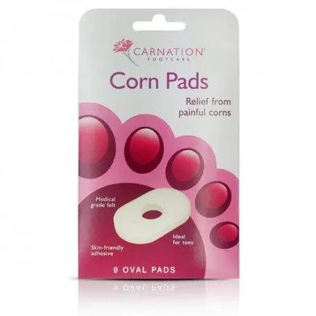 Carnation Oval Corn Pads - Relief from painful corns, Medical grade felt, Skin-friendly adhesive, Ideal for toes