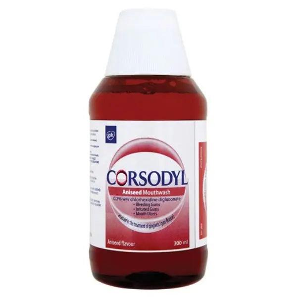 Corsodyl Aniseed Mouthwash 300ml - Soothing Gums, Aniseed flavour