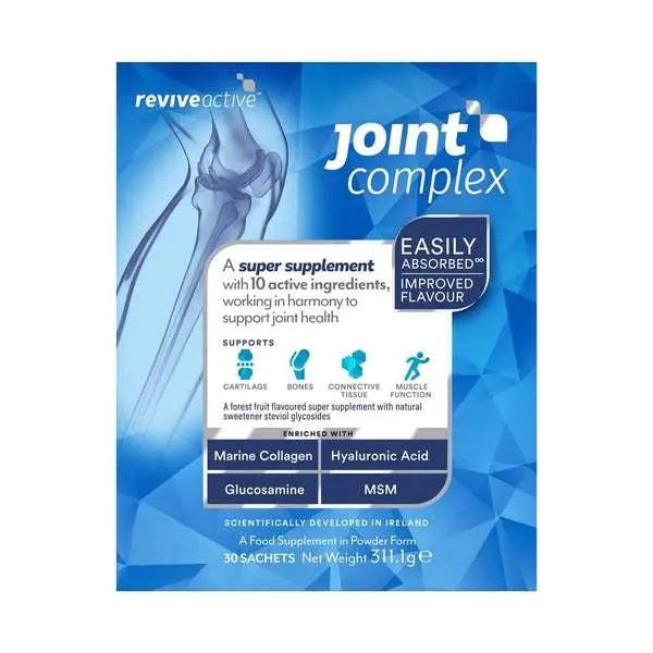 Revive Active Joint Complex 30 Pack Marine Collagen, Hyaluronic Acid, Glucosamine, MSM Supports Cartilage, Bones, Connective Tissue, Muscle Function