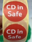 'CD in Safe' Label (Roll)