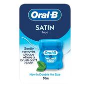 Oral-B Satin Tape Waxed Mint Dental Floss 50m image