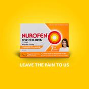 Nurofen for Children 100mg Chewable Capsules – Orange 7+ Years image