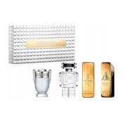 0820 Paco Rabanne Mens 4pc Miniature Gift Set5ml One Million Edt Spr, 5ml One Million Elixir Parfum Intense Spr, 5ml Invictus Edt Spr, 5ml Phantom Edt Spr image