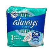 Always Ultra Normal Sanitary Towels With Wings Size 1 13's image