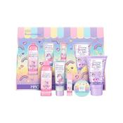 Baylis &amp; Harding Beauticology Magical New Adventures Gift Set50ml Tube Unicorn Candy Body Wash, 30ml Tube Unicorn Candy Hand Cream, 60ml Bottle Strawberry Candy Shower Creme, 70g Peppermint Candy Bath Salts, 5g Strawberry Candy Lip Balm image