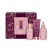 Baylis &amp; Harding Wild Cherry &amp; Vanilla Gift Wrapped Pamper Trio Gift Set100ml Bottle Bath Bubbles, 100ml Bottle Body Spritz, 50ml Tube Body Lotion image