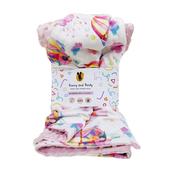 Bunny &amp; Birdy Girls Hot Air Balloon Blanket 100cm x 70cm image