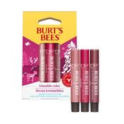 Burt's Bees Kissable Colours Warm Collection 3pc Lip Shimmer Gift Set2.6g Peony Lip Shimmers, 2.6g Rhubarb Lip Shimmer, 2.6g Fig Lip Shimmer image