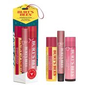 Burt's Bees Mistletoe Kiss Pink 3pc Lip Gift Set4.25g Pomegranate Lip Balm Stick, 4.25g Hibiscus Tinted Lip Balm &amp; 2.6g Peony Lip Shimmer image