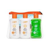 Calypso Travel Pack 100mlContains:1x Sun Lotion Spf15 100ml1x Sun Lotion Spf20 100ml1x Aloe Vera Aftersun 100ml image