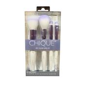 Chique Studio 4pc Glam Girl KitStippler Brush, Blush Brush, Shadow Brush, Smoky Eye Brush