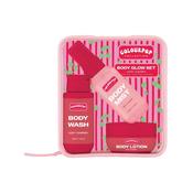Colourpop Collection Body Glow Gift Set100ml Very Cherry Body Wash, 100ml Very Cherry Body Lotion, 100ml Very Cherry Body Mist, Clear Toiletries Bag2026