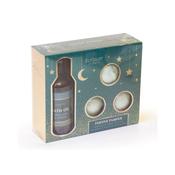 Elysium Spa Festive Pamper 4pc Gift Set100ml Geranium &amp; Neroli Bath Oil, 3 x 50g Mulberry &amp; MIstletoe Bath Bombs image