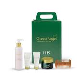 Green Angel His Collection Gift Set200ml Shower Gel, 50ml Rescue Cream, 30ml Apricot Scrub, 30ml Shampoo, Beard/Hair Comb
