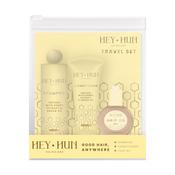 Hey Hun Good Hair Anywhere Discovery Travel Set100ml Shampoo, 100ml Conditioner, 30ml Hair Oil, Clear Travel Bag image