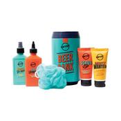 Man'Stuff Beer Bank Gift Set150ml Hair &amp; Body Wash, 100ml Face &amp; Body Moisturiser, 100ml Charcoal Face Scrub, 150ml Body Spray, Body Sponge