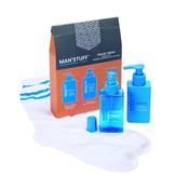 Man'Stuff Feelin Fresh 100ml Energise Hair &amp; Body Wash, 100ml Energise Foot Spray, A Pair of Socks (UK size 8-11)