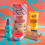 Man'Stuff Tidy Whiskers Gift Set100ml Hair &amp; Beard Wash, 30ml Beard Oil, 30g Beard Balm, Comb