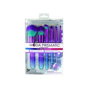 Moda Prismatic 7pc Total Face Flip KitPowder Brush, Foundation Brush, Angle Shader Brush, Smoky Eye Brush, Brow/Liner Brush, Pointed Lip Brush, Flip Case image