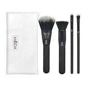 Moda Pro 5pc Complete Brush KitFlat Powder Brush, Blend Brush, Concealer Brush, Shader Brush, Zip Case image