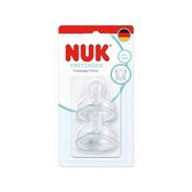 Nuk First Choice Twin Pack Medium Feed Hole Silicone Teat 3 Months+ image