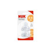 Nuk First Choice Twin Pack Small Feed Hole Silicone Teat 0 Months+ image