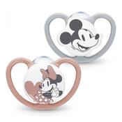 Nuk Perfect Match Disney Mickey Mouse &amp; Minnie Mouse Twin Pack Air Soother 6-18 Months image