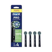 Oral B Cross Action Black Toothbrush Refill Heads 4 Pack image