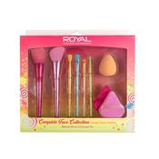 Royal Cosmetics Complete Face Brush Set6 x Brushes, Make Up Sponge, 2 x Powder Puffs image