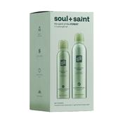 Soul &amp; Saint Eur Forest 150ml 2pc Gift Set150ml Gel To Foam Body Wash, 150ml Mousse To Oil Moisturiser image