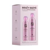 Soul &amp; Saint Spring Blossoms 150ml 2pc Gift Set150ml Gel To Foam Body Wash, 150ml Mousse To Oil Moisturiser image